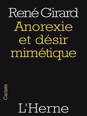 cover image of Anorexie et désir mimétique